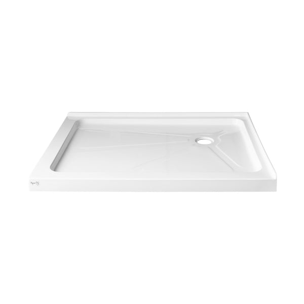 Base de douche texturée 36"x 48"pour installation en coin (droite)