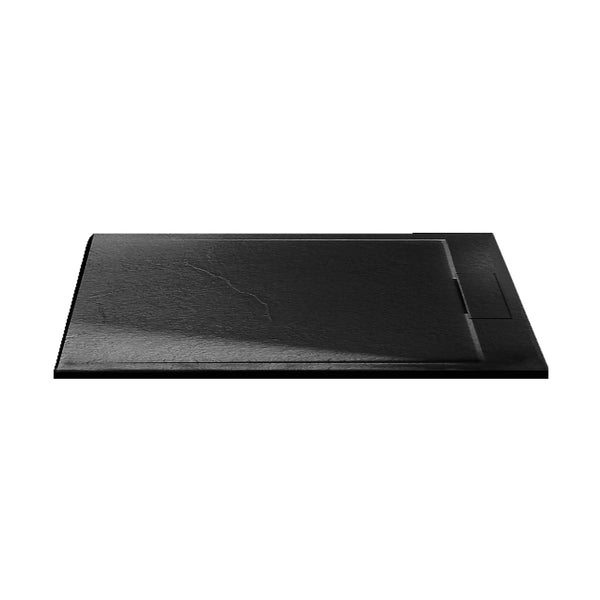 32"x60" base de douche noir mat pour installation en alcôve ou dans un coin