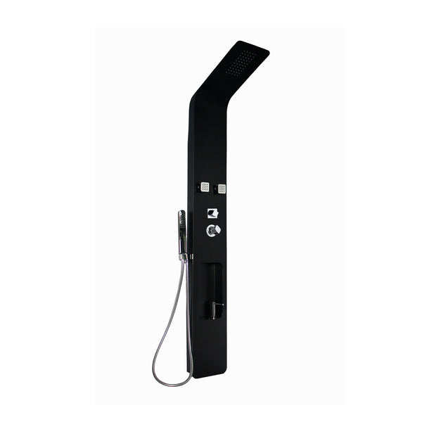 3 functions matte black shower column