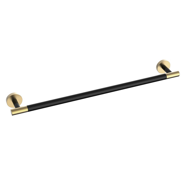 Matte Black & Gold 24'' Towel Holder