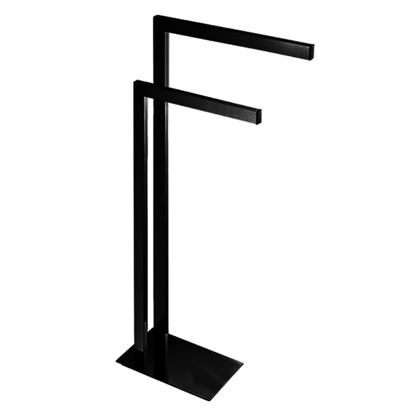 Freestanding Towel Holder Square Black