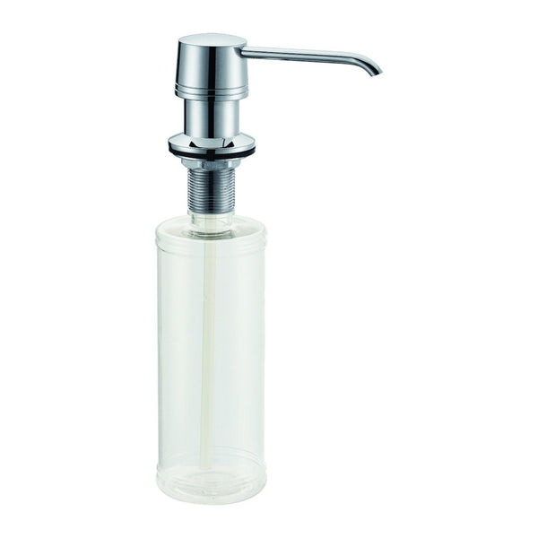 Chrome undermount round soap dispenser