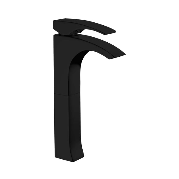 Matte Black Round Shape Vessel Faucet