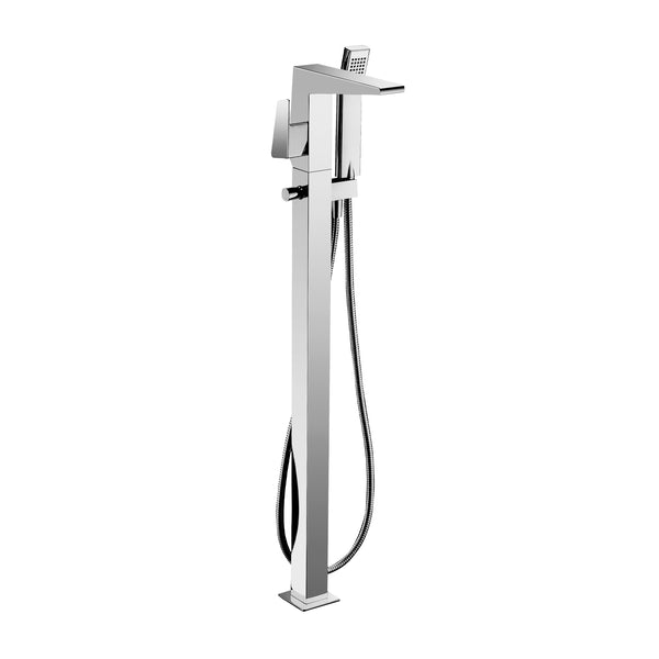 Modern Chrome Square Freestanding Faucet