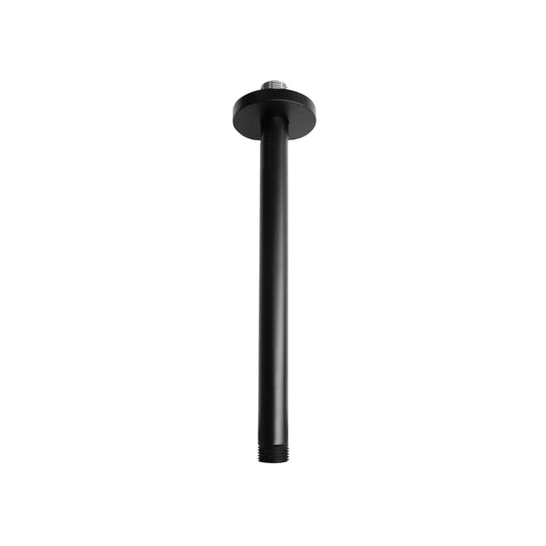 Bras de douche rond 10'' noir mat