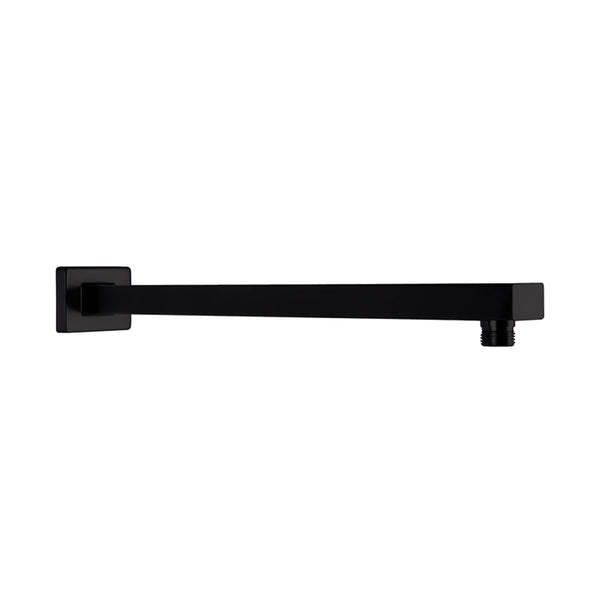 Bras de douche rectangulaire 16'' noir mat